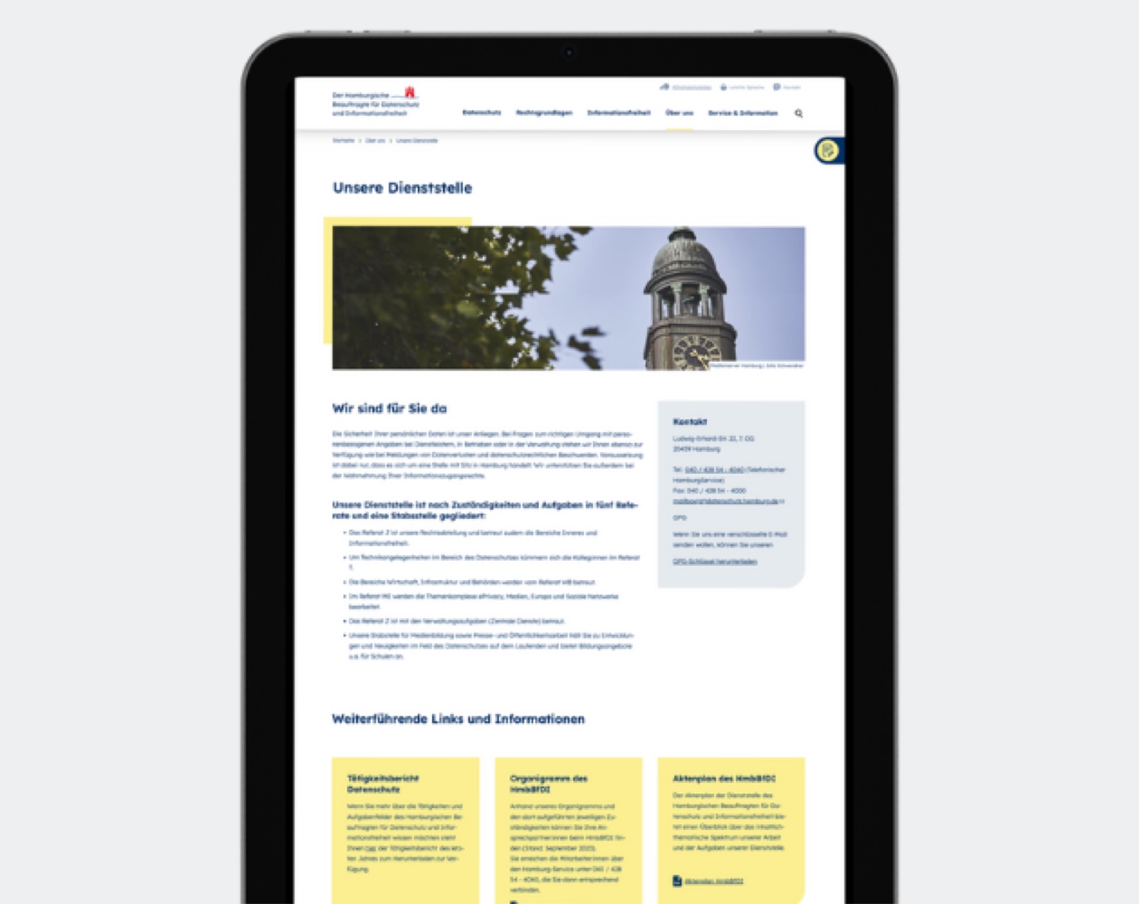 Der Hamburgische Beauftragte für Datenschutz und Informationsfreiheit – Einblick 1