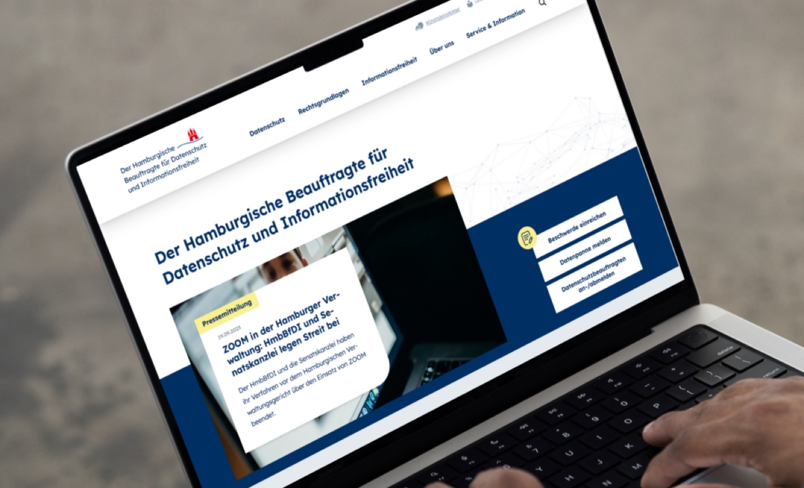 Datenschutz Hamburg – Behörden-Website Relaunch, Referenzprojekt der eyeworkers GmbH
