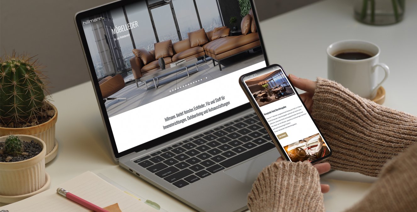 Leder Hillmann – Website Relaunch, Referenzprojekt der eyeworkers GmbH
