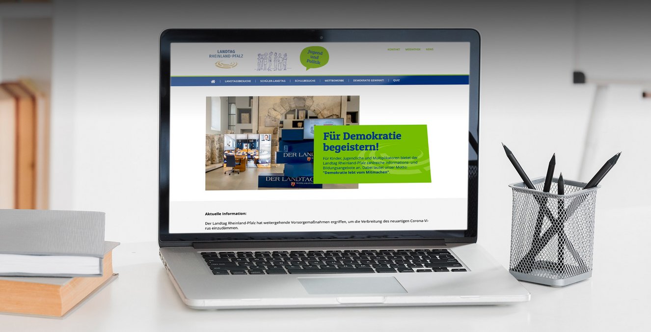 Jugend im Landtag Rheinland-Pfalz – Website Relaunch, Referenz eyeworkers
