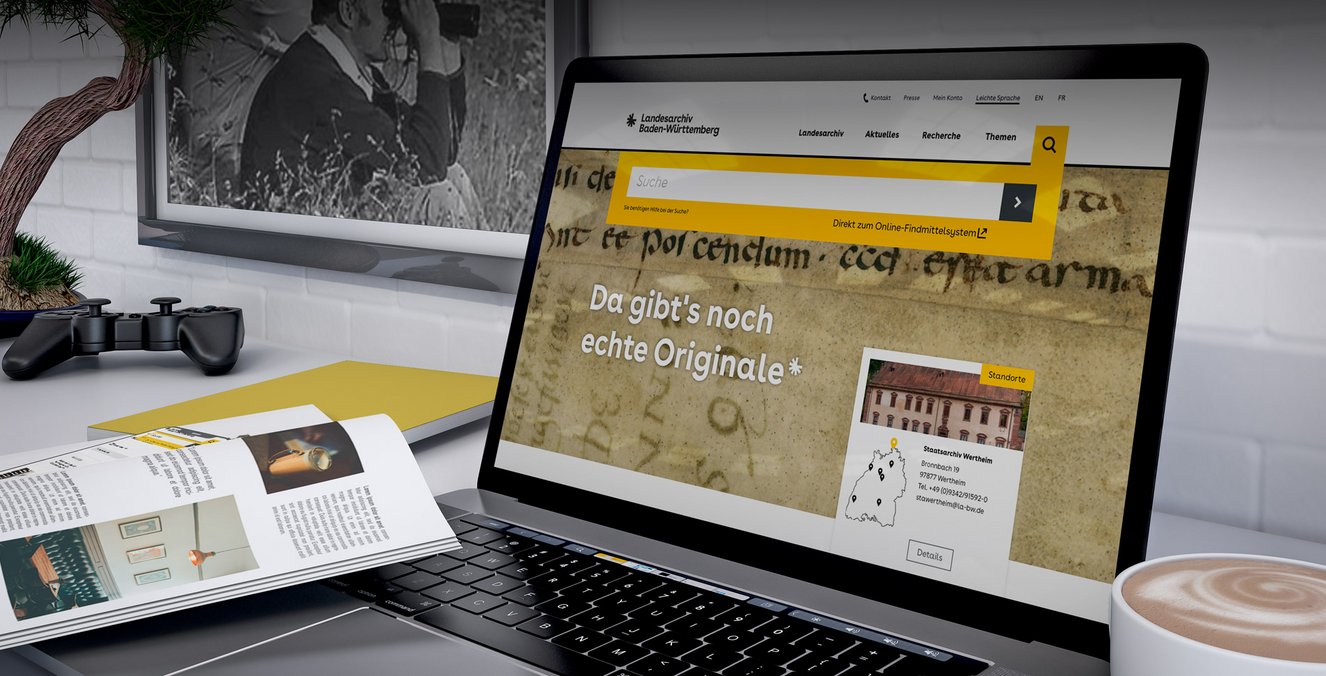 Landesarchiv Baden-Württemberg – Website Relaunch, Referenzprojekt der eyeworkers GmbH
