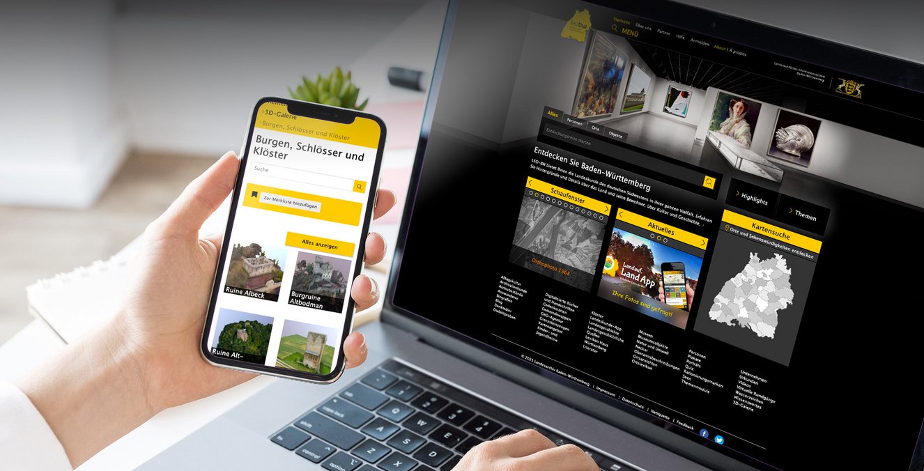 LEO BW – Landeskunde entdecken online, UI/UX und Website, Referenz eyeworkers