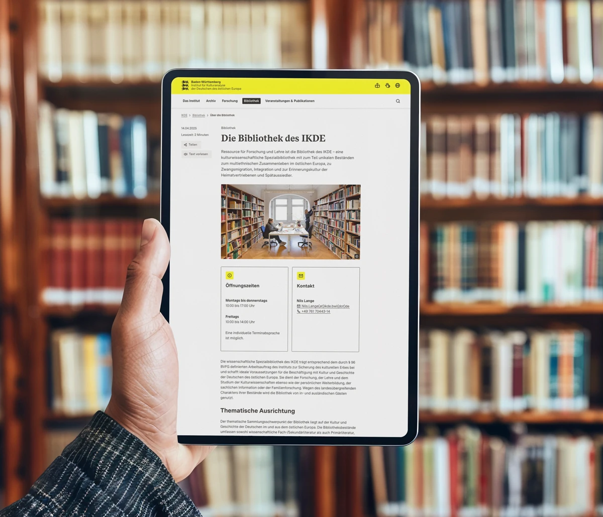 Forschungsinstitute Baden-Württemberg — Portal-Lösung im Landesdesign