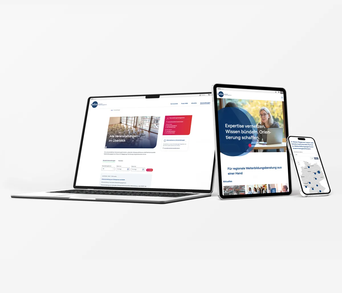 Servicestelle Weiterbildungsagenturen (SWBA) — Corporate Design und TYPO3-Website